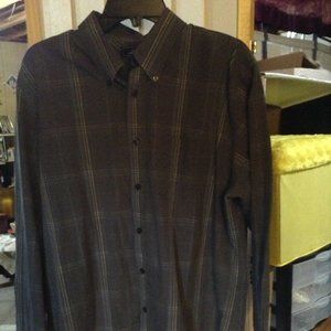 Gray with Cross Line Design Dress Shirt